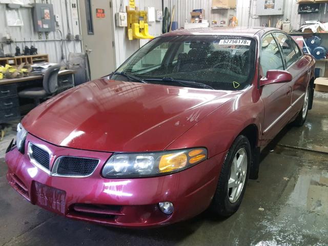 1G2HX52K134122751 - 2003 PONTIAC BONNEVILLE RED photo 2