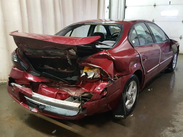 1G2HX52K134122751 - 2003 PONTIAC BONNEVILLE RED photo 4