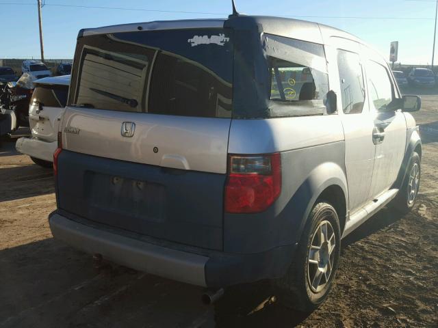 5J6YH28645L007095 - 2005 HONDA ELEMENT EX SILVER photo 4