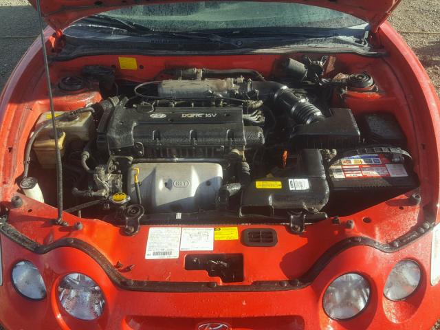 KMHJG25F81U228035 - 2001 HYUNDAI TIBURON RED photo 7