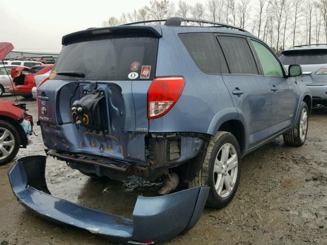 JTMBD32V065027041 - 2006 TOYOTA RAV4 SPORT BLUE photo 4