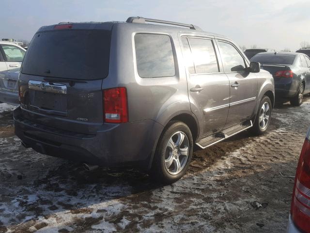 5FNYF4H78FB043795 - 2015 HONDA PILOT EXLN GRAY photo 4