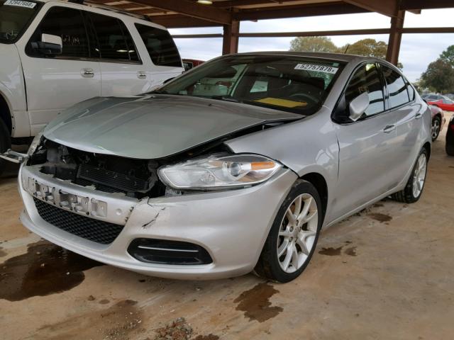 1C3CDFBA8DD257923 - 2013 DODGE DART SXT SILVER photo 2