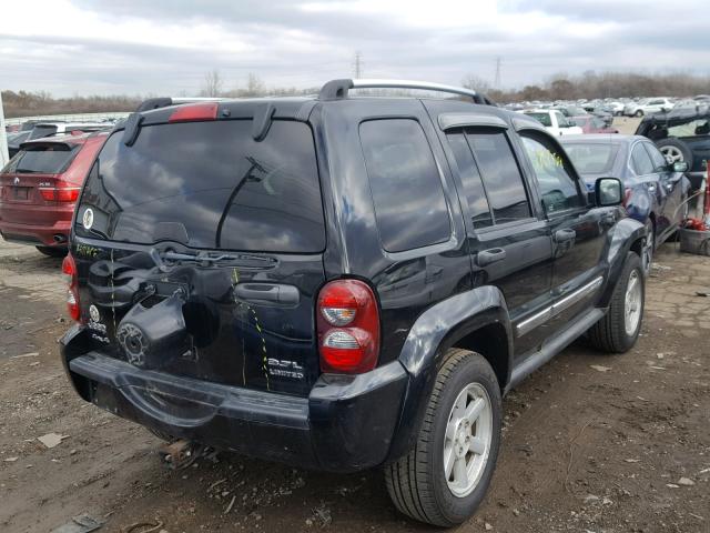 1J4GL58K95W676485 - 2005 JEEP LIBERTY LI BLACK photo 4