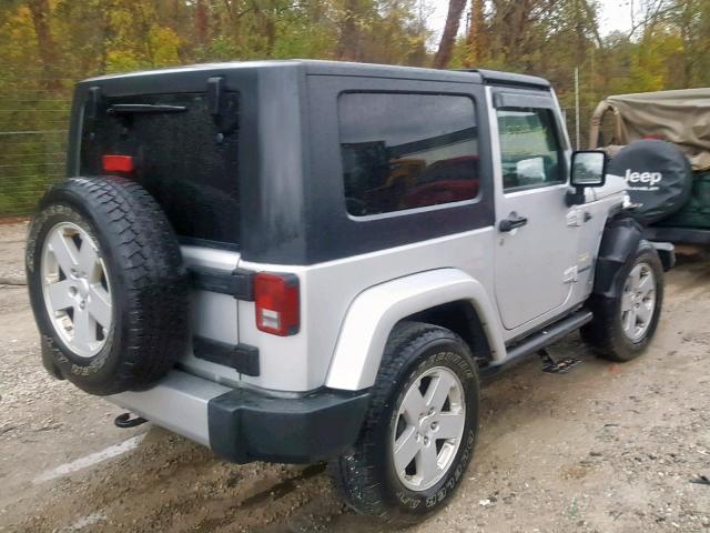 1J4FA54138L533696 - 2008 JEEP WRANGLER S SILVER photo 4