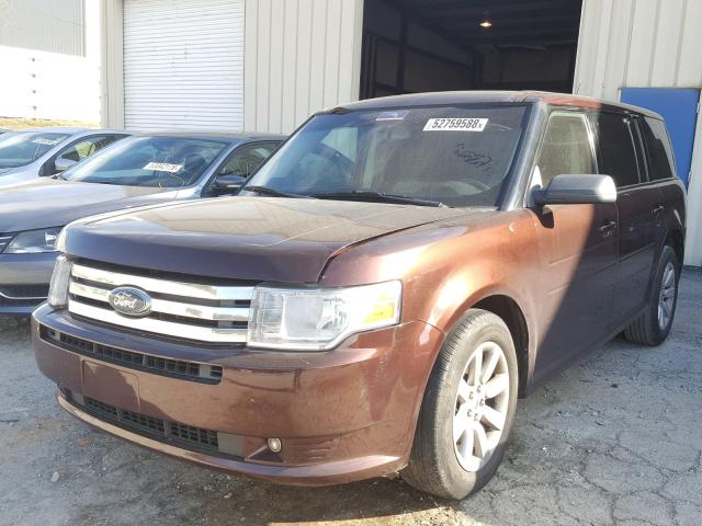 2FMDK51CX9BA00578 - 2009 FORD FLEX SE BURGUNDY photo 2