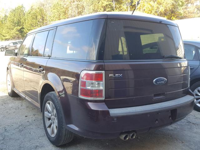 2FMDK51CX9BA00578 - 2009 FORD FLEX SE BURGUNDY photo 3