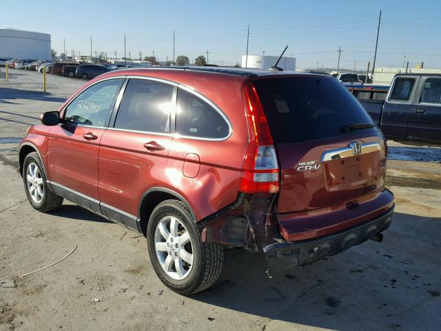 JHLRE38748C013973 - 2008 HONDA CR-V EXL RED photo 3