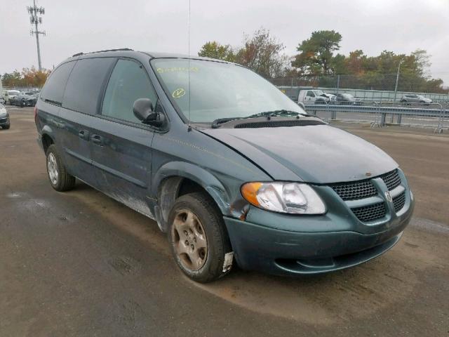 1D4GP24323B286424 - 2003 DODGE GRAND CARA GREEN photo 1