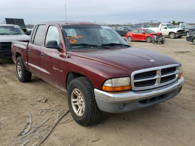 1B7GL2AX61S153906 - 2001 DODGE DAKOTA QUA BURGUNDY photo 1