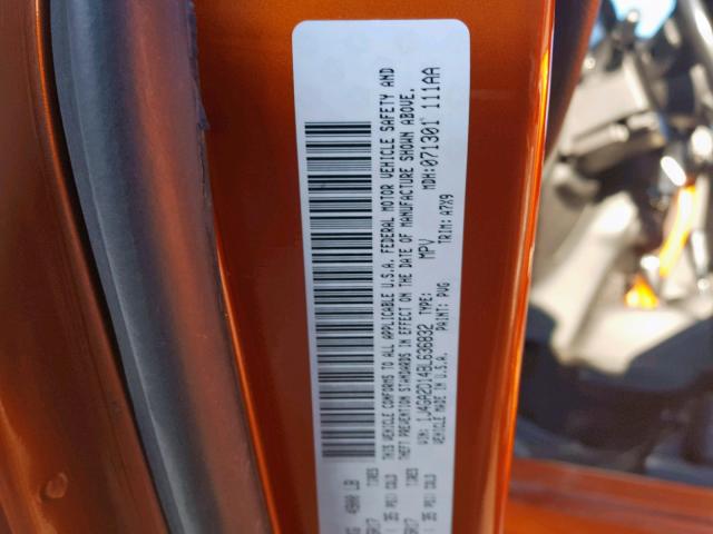 1J4GA2D14BL636832 - 2011 JEEP WRANGLER S ORANGE photo 10