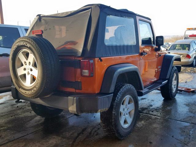 1J4GA2D14BL636832 - 2011 JEEP WRANGLER S ORANGE photo 4