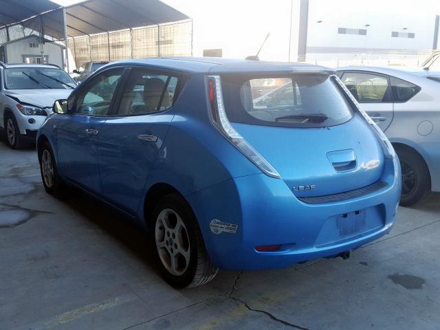 JN1AZ0CP5BT000776 - 2011 NISSAN LEAF SV BLUE photo 3