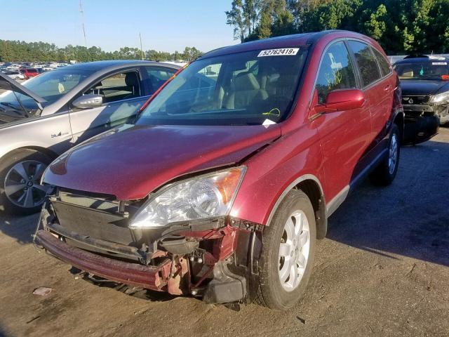 5J6RE48709L043163 - 2009 HONDA CR-V EXL BURGUNDY photo 2