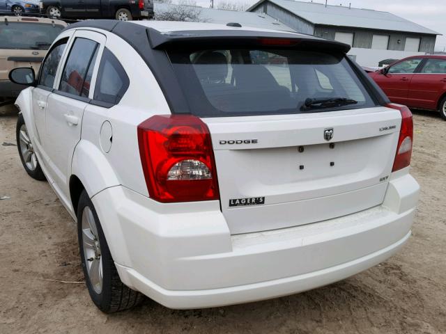 1B3CB4HA2AD632473 - 2010 DODGE CALIBER SX WHITE photo 3