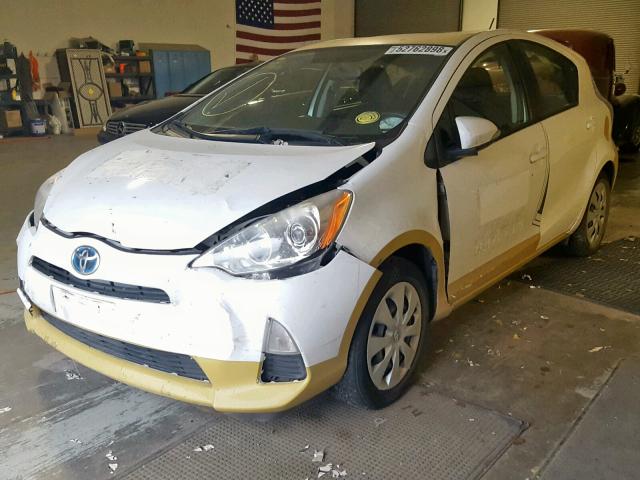 JTDKDTB34C1025455 - 2012 TOYOTA PRIUS C WHITE photo 2