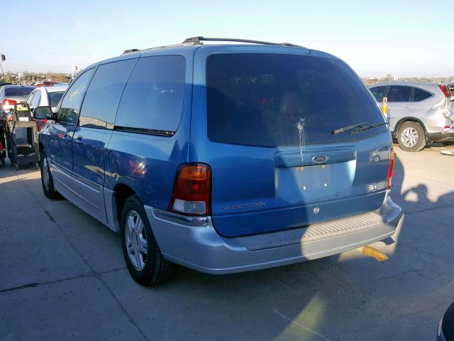 2FMZA53411BB03326 - 2001 FORD WINDSTAR S BLUE photo 3