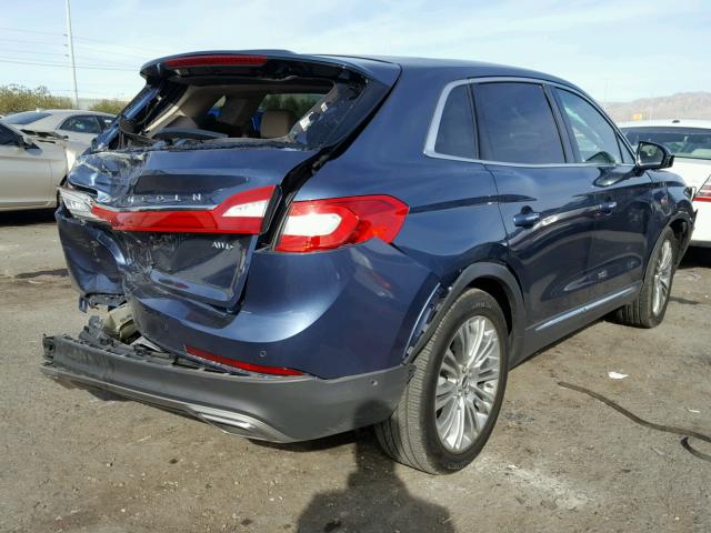 2LMPJ8LRXJBL22813 - 2018 LINCOLN MKX RESERV BLUE photo 4