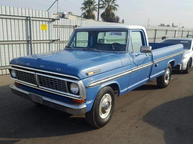 F25HRG74363 - 1970 FORD F-100 BLUE photo 2