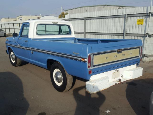 F25HRG74363 - 1970 FORD F-100 BLUE photo 3