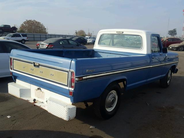 F25HRG74363 - 1970 FORD F-100 BLUE photo 4