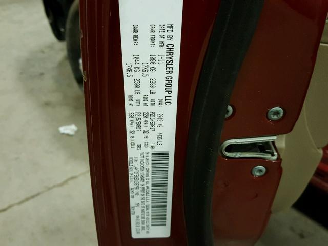 1J4NT1FB6BD138708 - 2011 JEEP COMPASS SP Қызыл фото 10