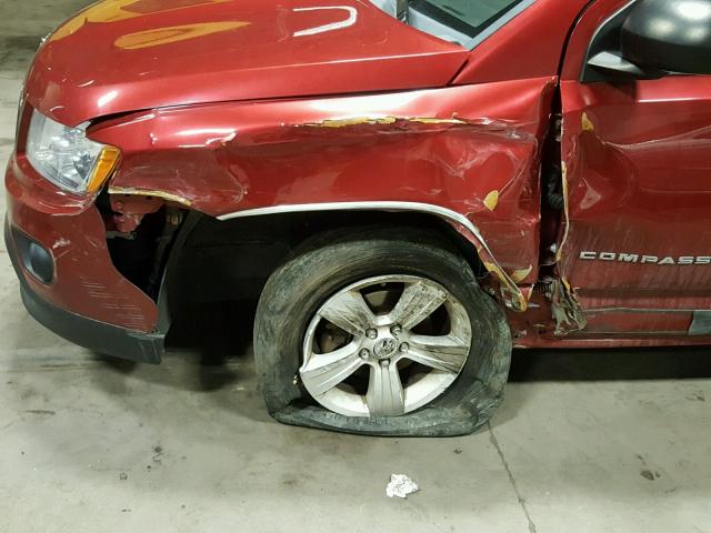1J4NT1FB6BD138708 - 2011 JEEP COMPASS SP Қызыл фото 9