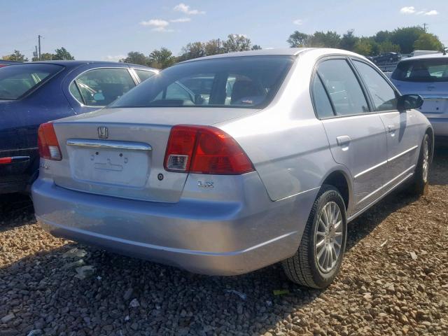 1HGES16582L015566 - 2002 HONDA CIVIC LX SILVER photo 4