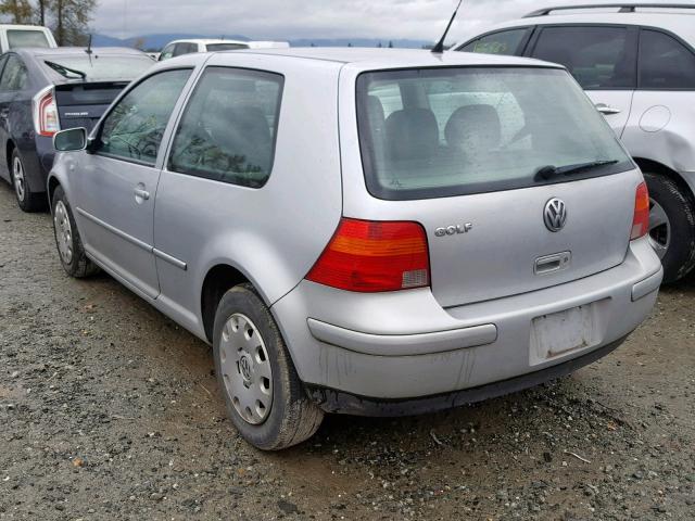 9BWBL61J354024308 - 2005 VOLKSWAGEN GOLF GL SILVER photo 3