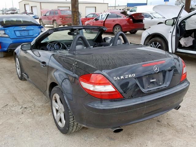 WDBWK54F06F084471 - 2006 MERCEDES-BENZ SLK 280 BLACK photo 3