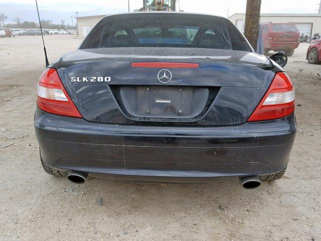 WDBWK54F06F084471 - 2006 MERCEDES-BENZ SLK 280 BLACK photo 6