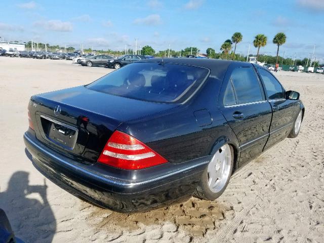 WDBNG75J91A185364 - 2001 MERCEDES-BENZ S 500 BLACK photo 4