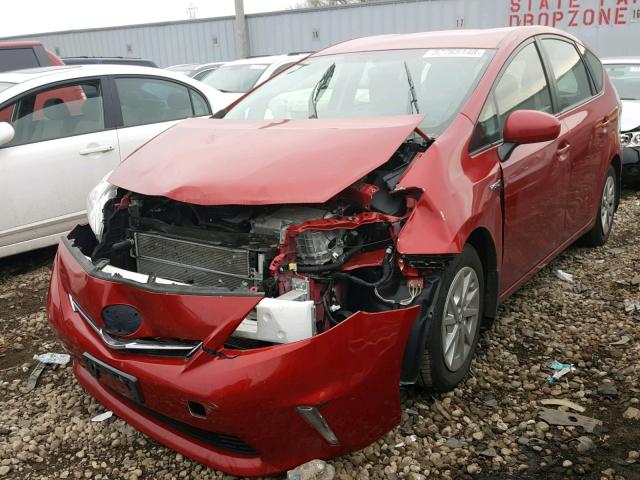 JTDZN3EU1C3071300 - 2012 TOYOTA PRIUS V RED photo 2