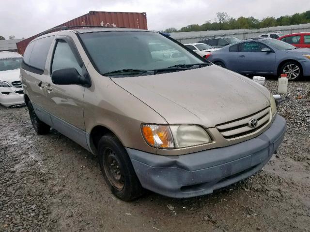 4T3ZF13C32U444098 - 2002 TOYOTA SIENNA LE GOLD photo 1