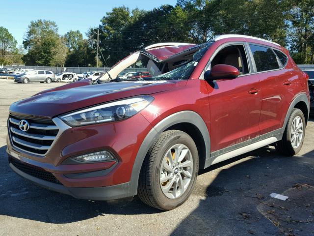 KM8J33A41JU662271 - 2018 HYUNDAI TUCSON LIM MAROON photo 2