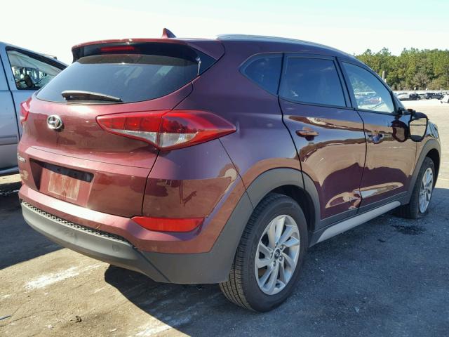 KM8J33A41JU662271 - 2018 HYUNDAI TUCSON LIM MAROON photo 4