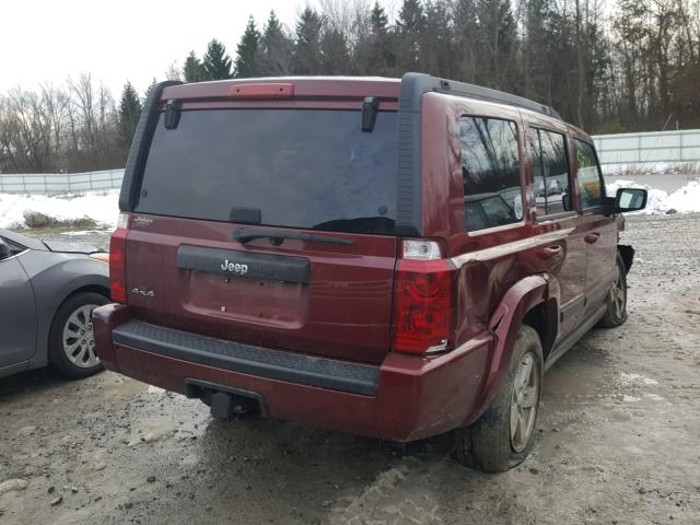 1J8HG48K07C626628 - 2007 JEEP COMMANDER წითელი ფოტო 4