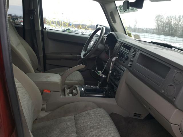1J8HG48K07C626628 - 2007 JEEP COMMANDER წითელი ფოტო 5