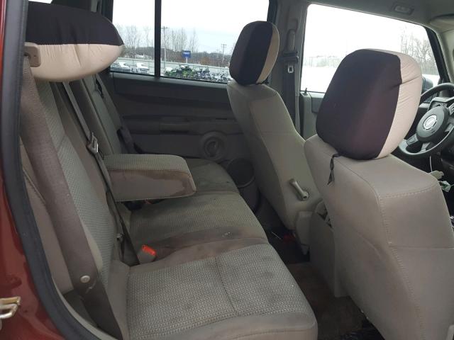 1J8HG48K07C626628 - 2007 JEEP COMMANDER წითელი ფოტო 6