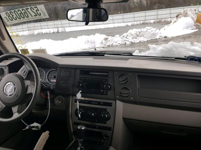 1J8HG48K07C626628 - 2007 JEEP COMMANDER წითელი ფოტო 9