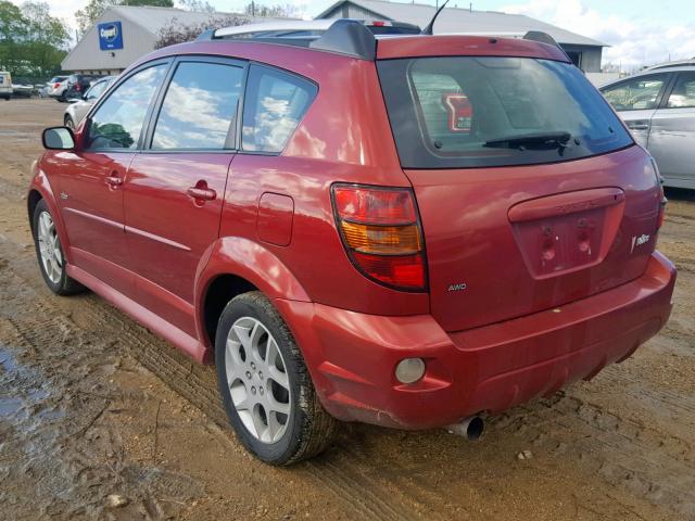 5Y2SM65876Z415920 - 2006 PONTIAC VIBE BURGUNDY photo 3