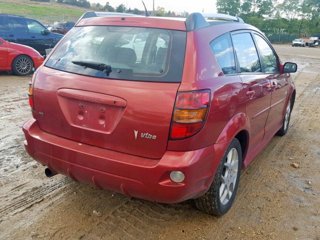 5Y2SM65876Z415920 - 2006 PONTIAC VIBE BURGUNDY photo 4