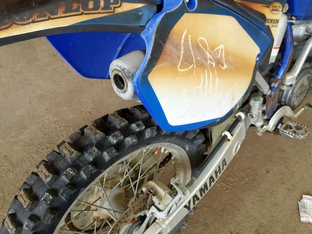 JYACG12CX2A005849 - 2002 YAMAHA YZ250 BLUE photo 9