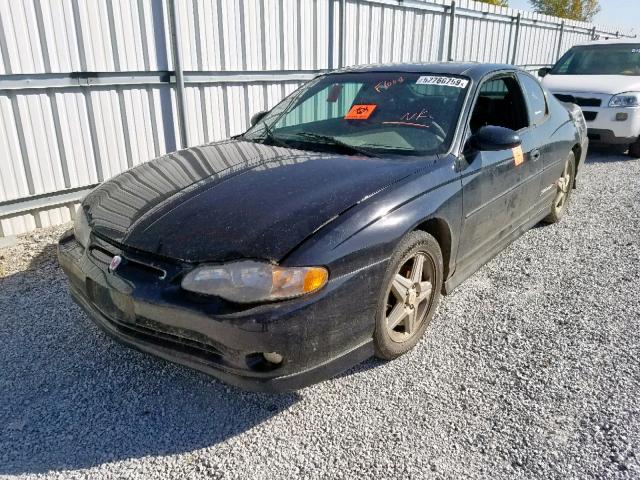 2G1WZ151X49338307 - 2004 CHEVROLET MONTE CARL შავი ფოტო 2
