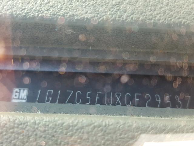 1G1ZC5EU8CF295379 - 2012 CHEVROLET MALIBU 1LT SILVER photo 10