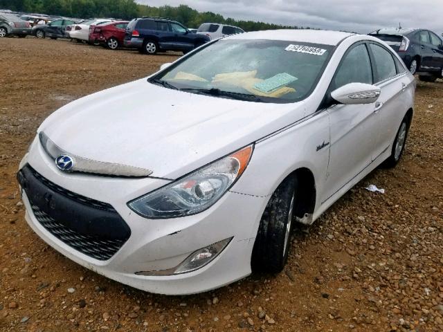 KMHEC4A46FA137934 - 2015 HYUNDAI SONATA HYB WHITE photo 2