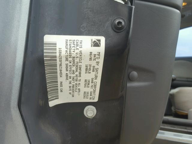 1G8AZ55F96Z104554 - 2006 SATURN ION LEVEL GRAY photo 10