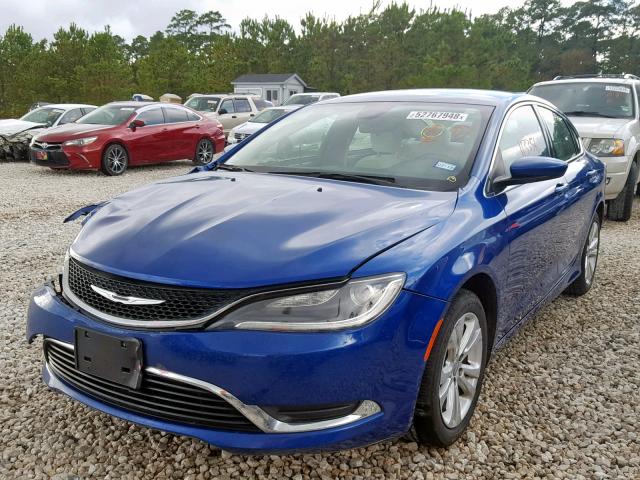 1C3CCCABXFN507946 - 2015 CHRYSLER 200 LIMITE BLUE photo 2