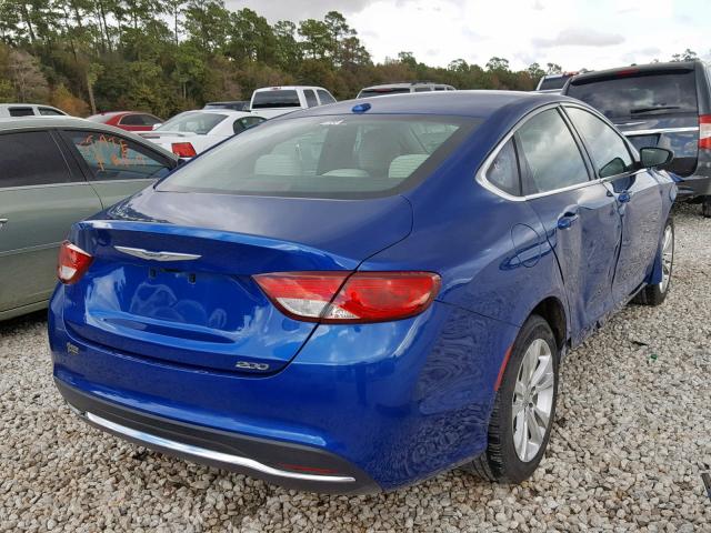 1C3CCCABXFN507946 - 2015 CHRYSLER 200 LIMITE BLUE photo 4