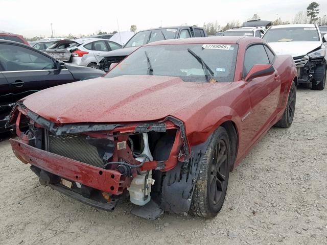 2G1FA1E32E9188560 - 2014 CHEVROLET CAMARO LS RED photo 2